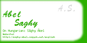abel saghy business card