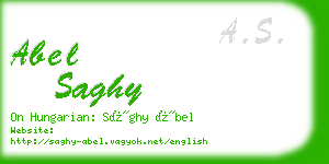 abel saghy business card